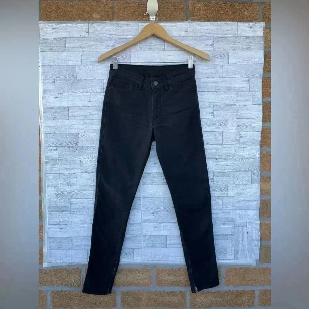 KSUBI Spray on Grease Ankle Zip Skinny Jeans In Black size 27
